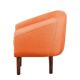 Fotel tapicerowany Tana pomarańczowy, nóżki ciemny brąz