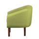 Fotel tapicerowany Tana zielony, nóżki ciemny brąz