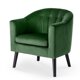 Fotel wypoczynkowy Marshal, tkanina ciemny zielony, nóżki czarne