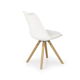Krzesło K201 białe, nóżki drewno lite buk