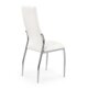 Krzesło tapicerowane K209 ekoskóra biała, nóżki stal chromowana