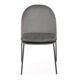 Krzesło tapicerowane K443 tkanina velvet popielata, nóżki czarne