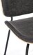 Krzesło tapicerowane K467 tkanina ciemny popiel, sklejka dąb naturalny, nóżki czarne