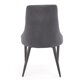 Krzesło tapicerowany K365  popiel, nóżki czarne