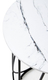 Ława Nubira S czarna, biały marmur, okrągła