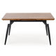 Stół rozkładany Cambell 140-180x80 cm, orzech, czarny 